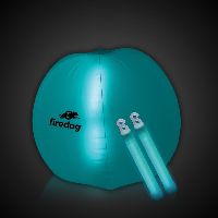 Translucent Aqua 24" Inflatable Beach Ball with Glow Stick