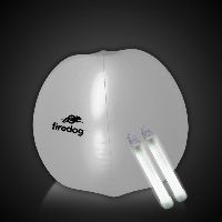 Translucent White 24" Inflatable Beach Ball with Glow Stick