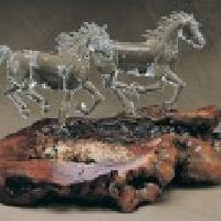 CRYSTAL HORSE FIGURINES