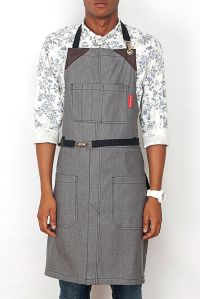 NO-TIE APRON - ZINC GRAY DENIM