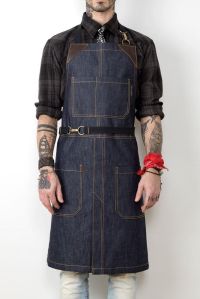 NO TIE - SPLIT-LEG APRON - MIDTOWN BLUE DENIM