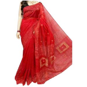 Red Handloom Sarees