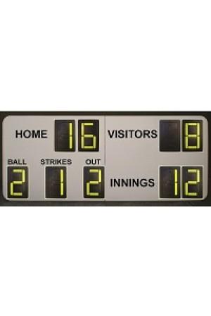 9 Digit Softball Self Supporting Scoreboard