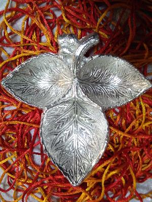 Silver Leaf Shaped Trays