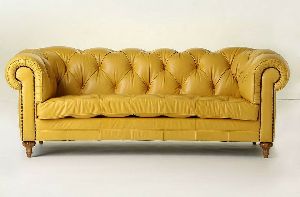 Leatherette Lawson cum Chesterfield Sofa