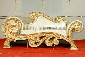 Carved 3 Seater Sofa cum Couch in Sheesham Wood