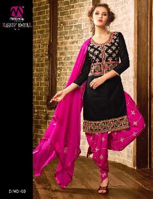 cotton embroidery patiala suits