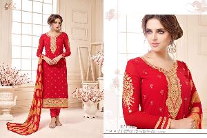 georgette embroidered semistcitehd suits