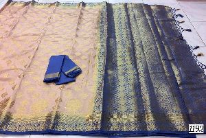 latest organza silk sarees with rich pallu
