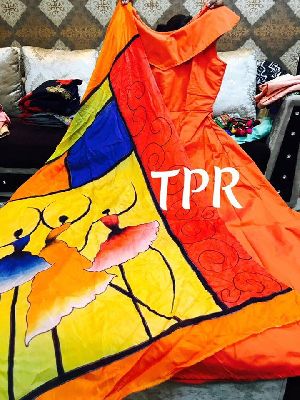silk printed dupatta TPR silk gowns