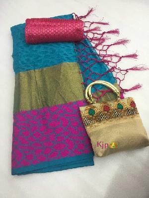cotton sarees with brasso design
