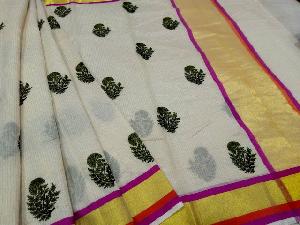 handloom banaras linen cotton sarees
