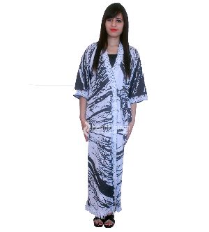 Beautiful Indian Cotton Long Kimono