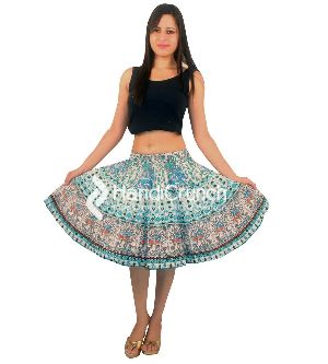 Rajasthani mandala block printed skirt