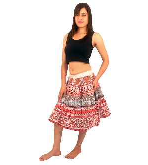 Women printed summer short skirt