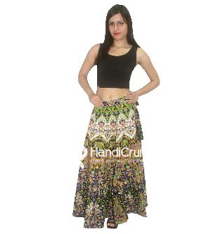 Cotton Mandala Print Floor Length Long Skirts