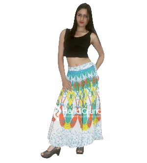 colorful long cotton skirt