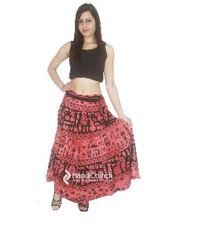 Cotton Handmade Tribal Mandala Print Floor Length Long Skirts