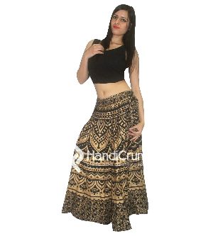 Beautiful black golden Long Skirts