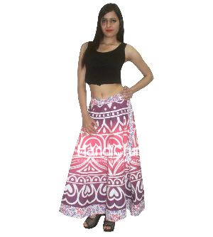 shaded designer rapron skirt