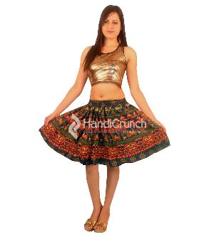 Jaipuri handmade printed short skirt
