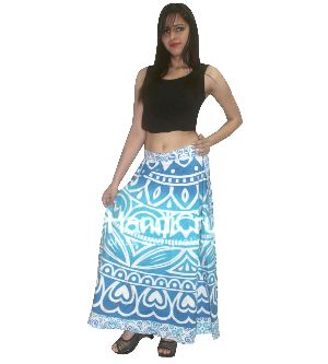 Womens Bohemian Hippie Maxi Waist Long Skirts Rapron