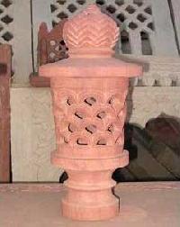 Agra Red Sandstone Lamp Post
