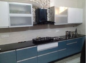 Stainless Steel Blue Color Kitchen