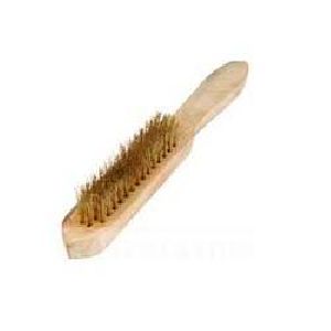 Wooden Brass Wire Brush With Handle