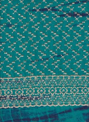 Aarya Ethnics Digital Printed Net Embroidered Bleach Fabrics_DN-56