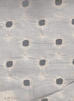 Aarya Ethnics Cotton Cambric Chicken Embroidered Bleach Fabrics_DN-03