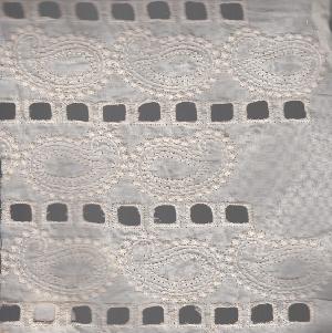 Aarya Ethnics Cotton Cambric Chicken Embroidered Bleach Fabrics_DN-17