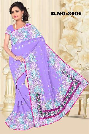 Aarya Ethnics Georgette Embroidered Sarees_DN-2006-D