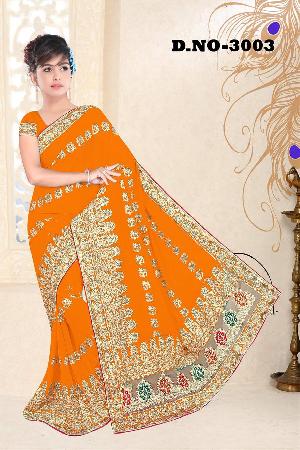 Aarya Ethnics Georgette Embroidered Sarees_DN-3003-A