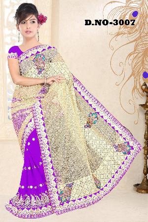 Aarya Ethnics Embroidered Georgette Saree_DN-3007-A