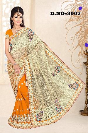 Aarya Ethnics Embroidered Georgette Saree_DN-3007-D