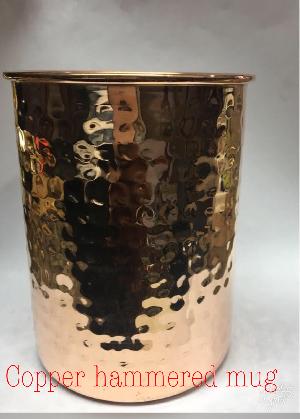 Copper Hammered Mug Without Handle