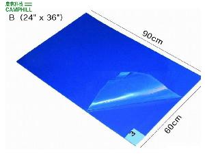 24X36 Cleanroom Blue Peelable Coated Polyethylene Film Floor Front Door Sticky Mat