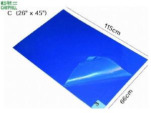 26X45 Cleanroom Blue Peelable Coated Polyethylene Film Floor Front Door Sticky Mat