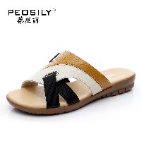 LEATHER THONGS PLUS SIZE WOMEN SLIPPERS