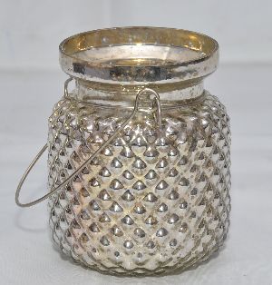Mercury glass lantern