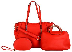 VA006R Red PU Handbags