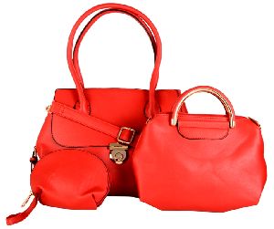 VA007R Red PU Handbags
