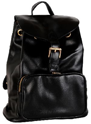 VA261 Black PU Backpacks