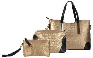 VAGO223 Gold PU Handbags