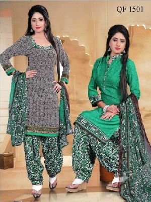 Ladies Unstitched Synthetic Salwar Suits