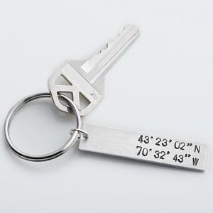 Custom Coordinates Keychain