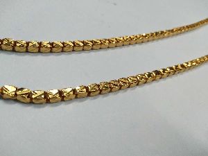 Mens Gold Coated Thick Pearl Chains