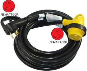 RV Straight Blade Detachable Power Cord