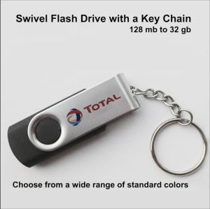 Swivel Flash Drive USB With Keychain